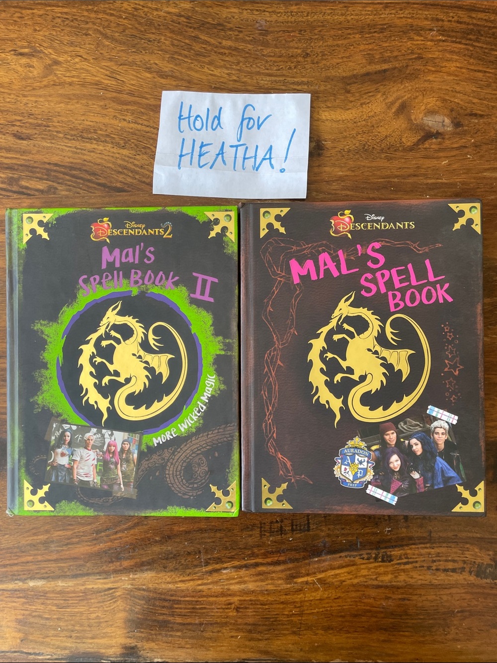HOLD FOR HEATHA!!! 2 Disney Descendants Mal’s Spellbook Spell Book I & Book II